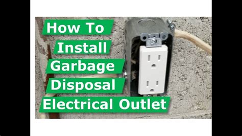 garbage disposal junction box|garbage disposal outlet box installation.